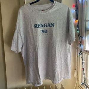 vintage ronald reagan election 1980 light grey tshirt